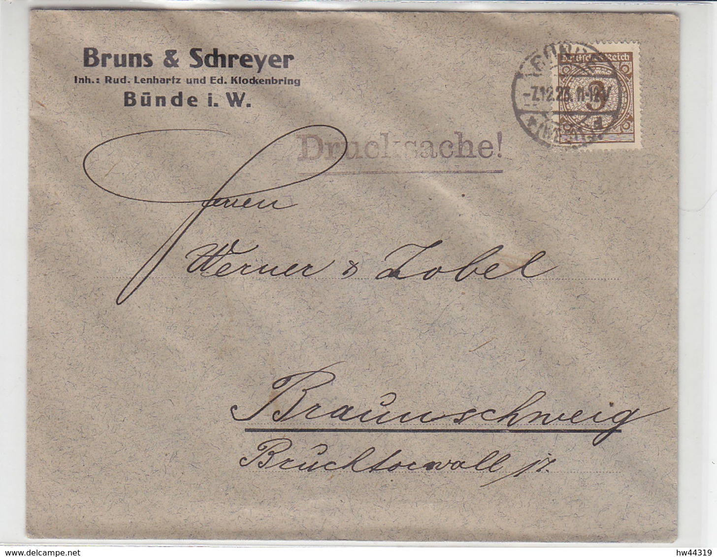 Fa.-Drucksache Aus BÜNDE I.W. 7.12.23 - Briefe U. Dokumente