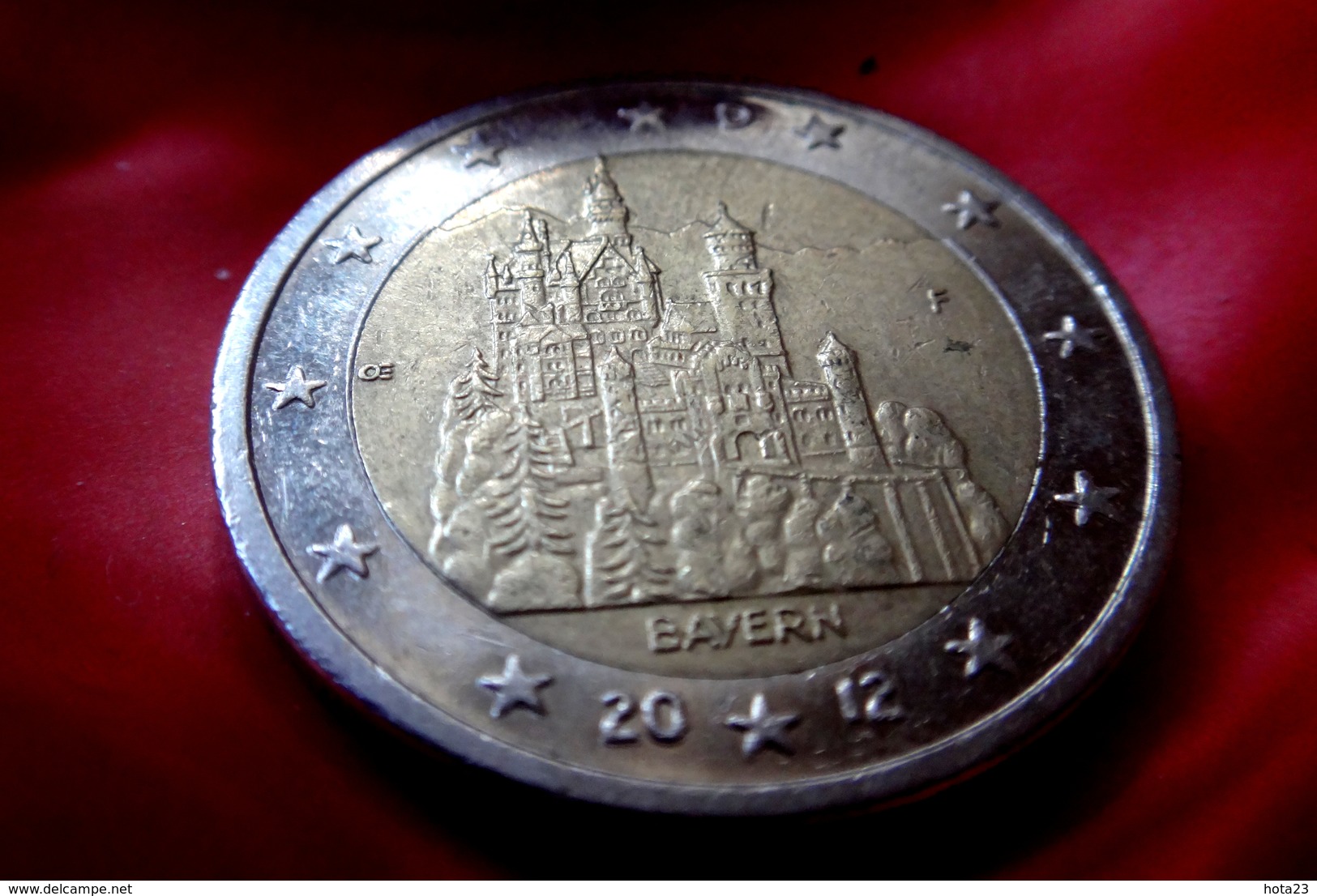 GERMANY - 2 €  -  F  -  Euro Coin 2012 Bayern Neuschwanstein Castle Deutschland CIRCULEET  COIN - Allemagne