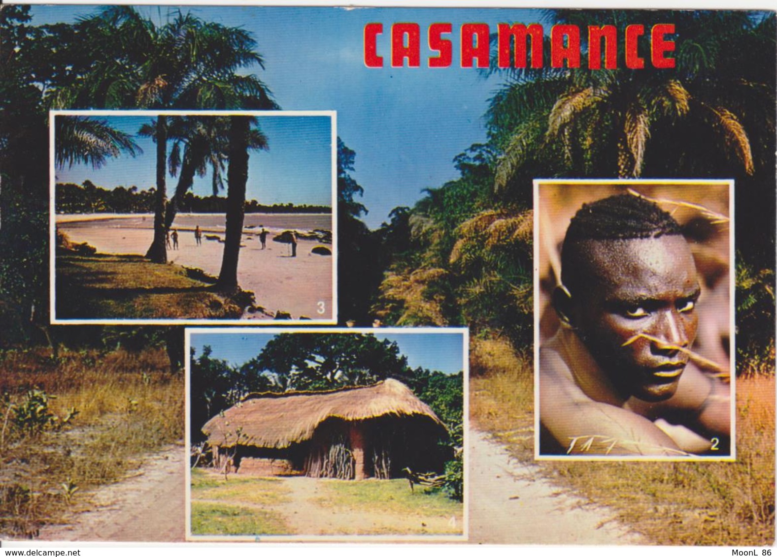 SENEGAL  - CASAMANCE - CASE DE MLOMP PLAGE DU CAP SKIRRING  UN JEUNE HOMME - Sénégal