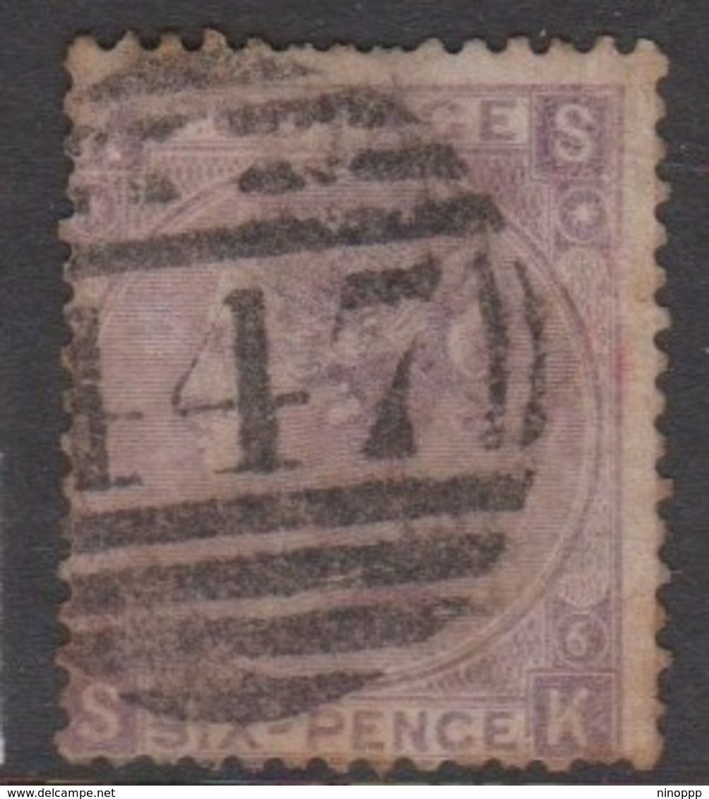 Great Britain SG 109 1867 6d Mauve, Used - Used Stamps