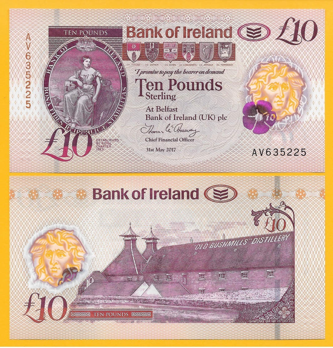 Northern Ireland 10 Pounds P-new 2017(2019) Bank Of Ireland UNC Banknote - Altri & Non Classificati