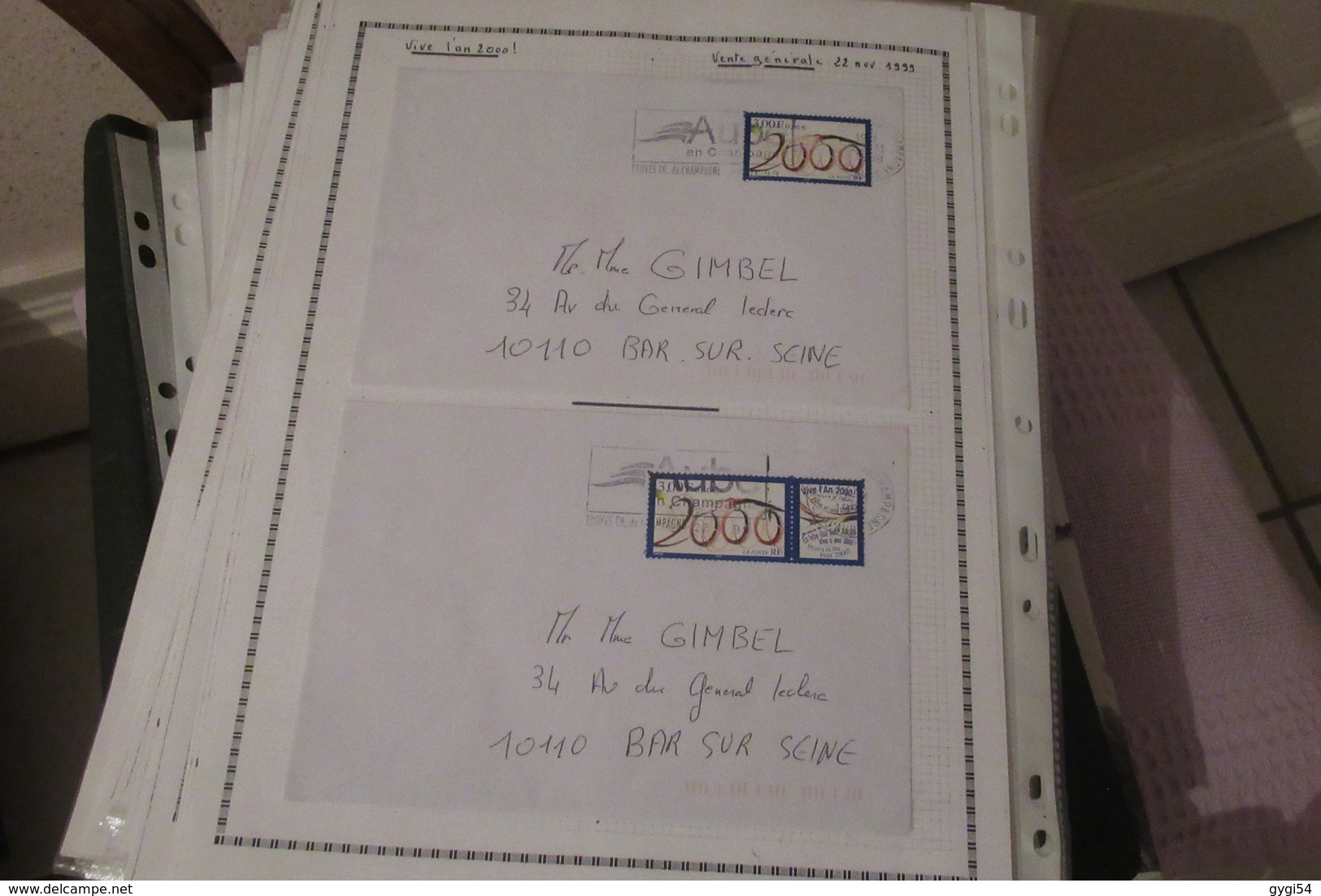 France lettres avec timbres Oblitérés de l' année 2000 34 scans