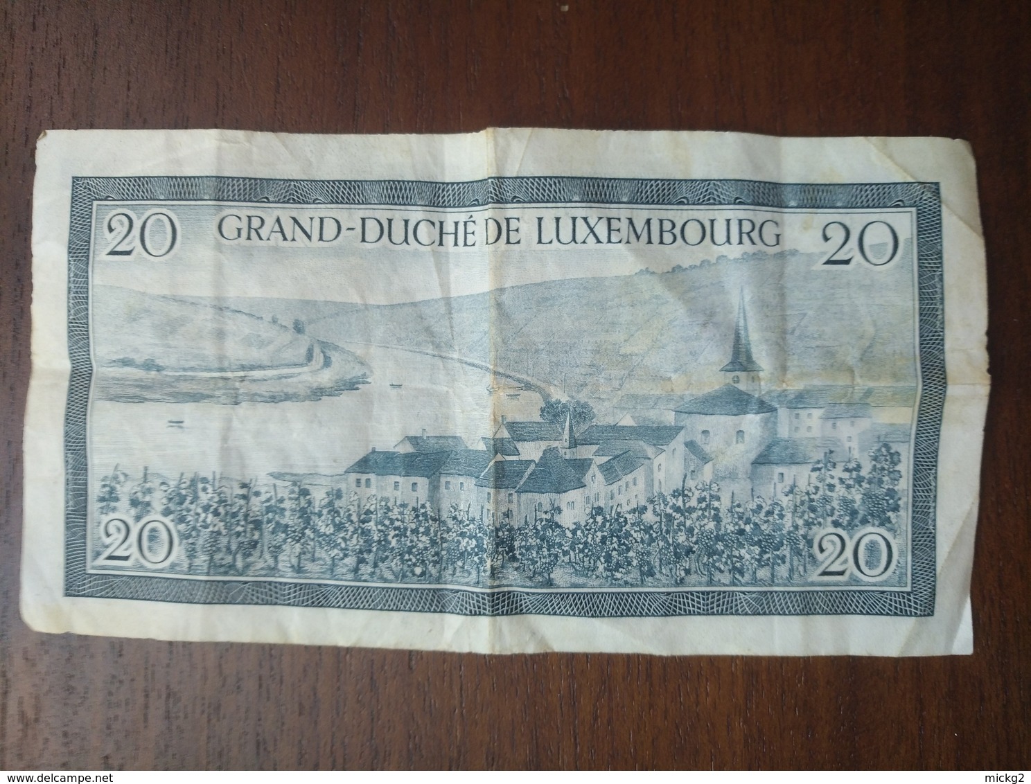 20 Francs Luxembourg Années 1950 - Lussemburgo