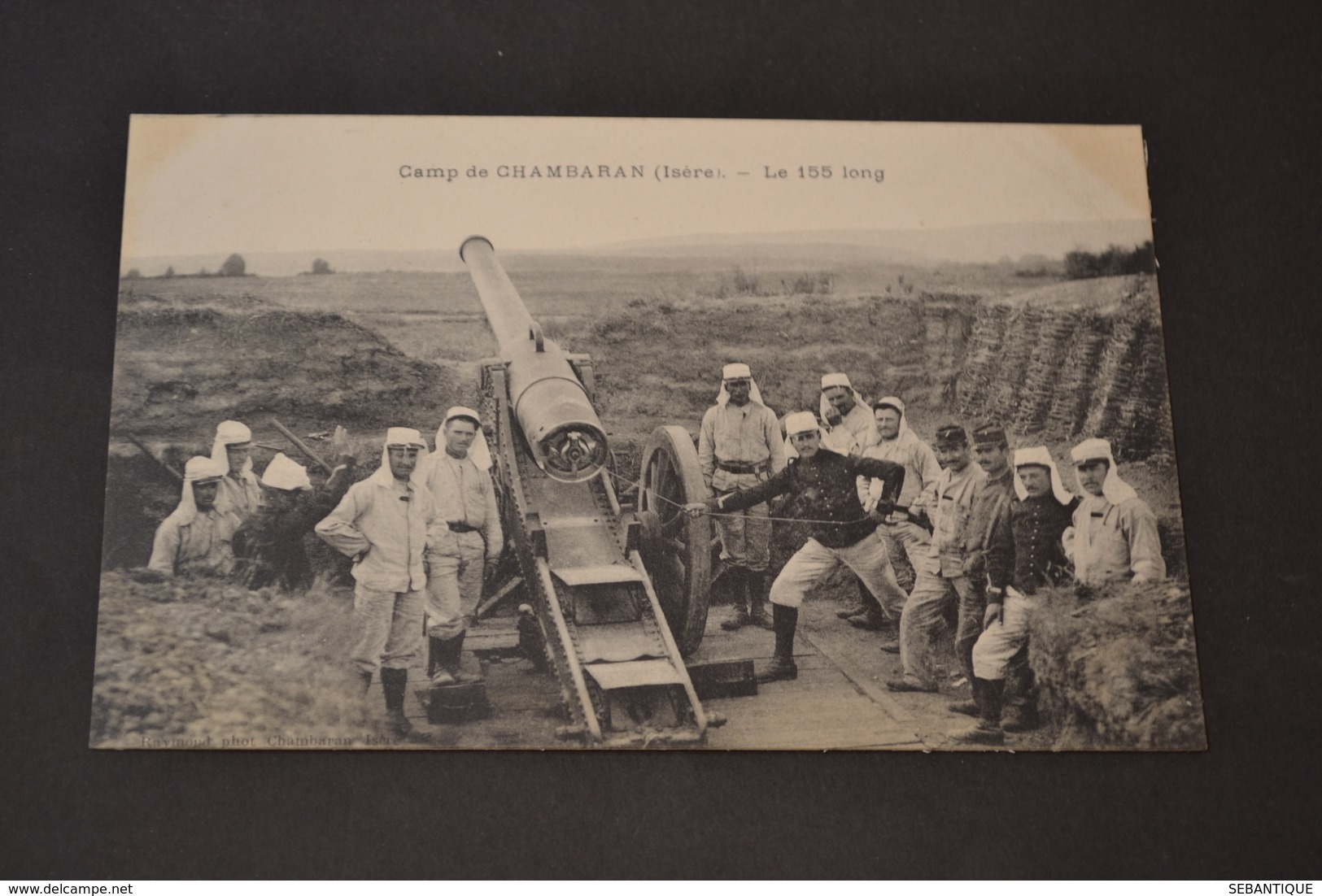 Carte Postale 1910 Camp De Chambaran (38) Le 155 Long - Manoeuvres