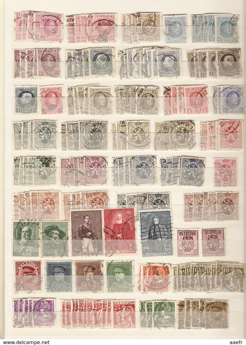 Belgique - 2750 Timbres° Dans 2 Albums - 1150 Timbres Différents - Vrac (min 1000 Timbres)