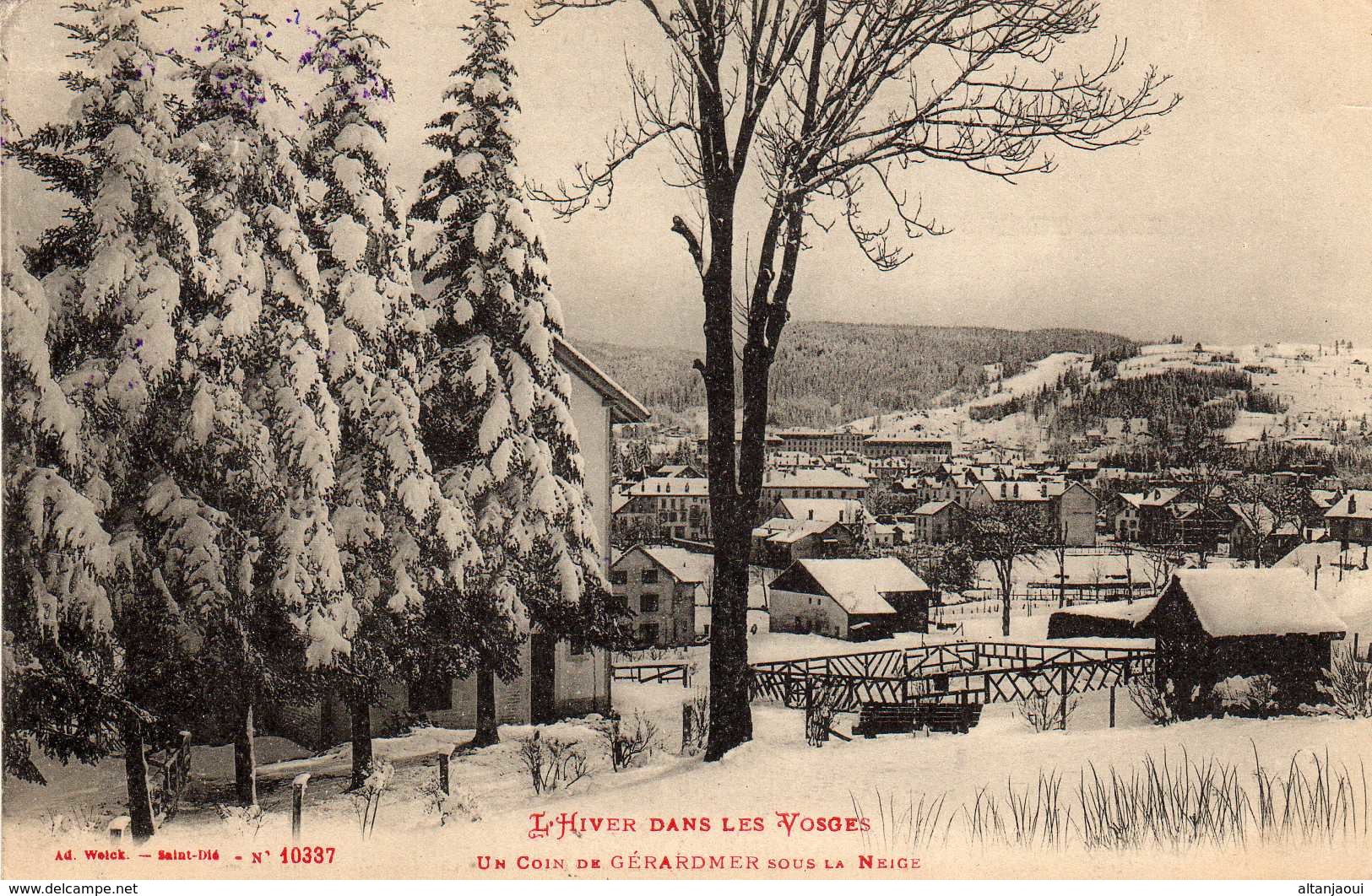 L'HIVER DANS LES VOSGES-  622  1/5 - Un Coin De Gerardmer Sous La Neige. 1915. - Gerardmer