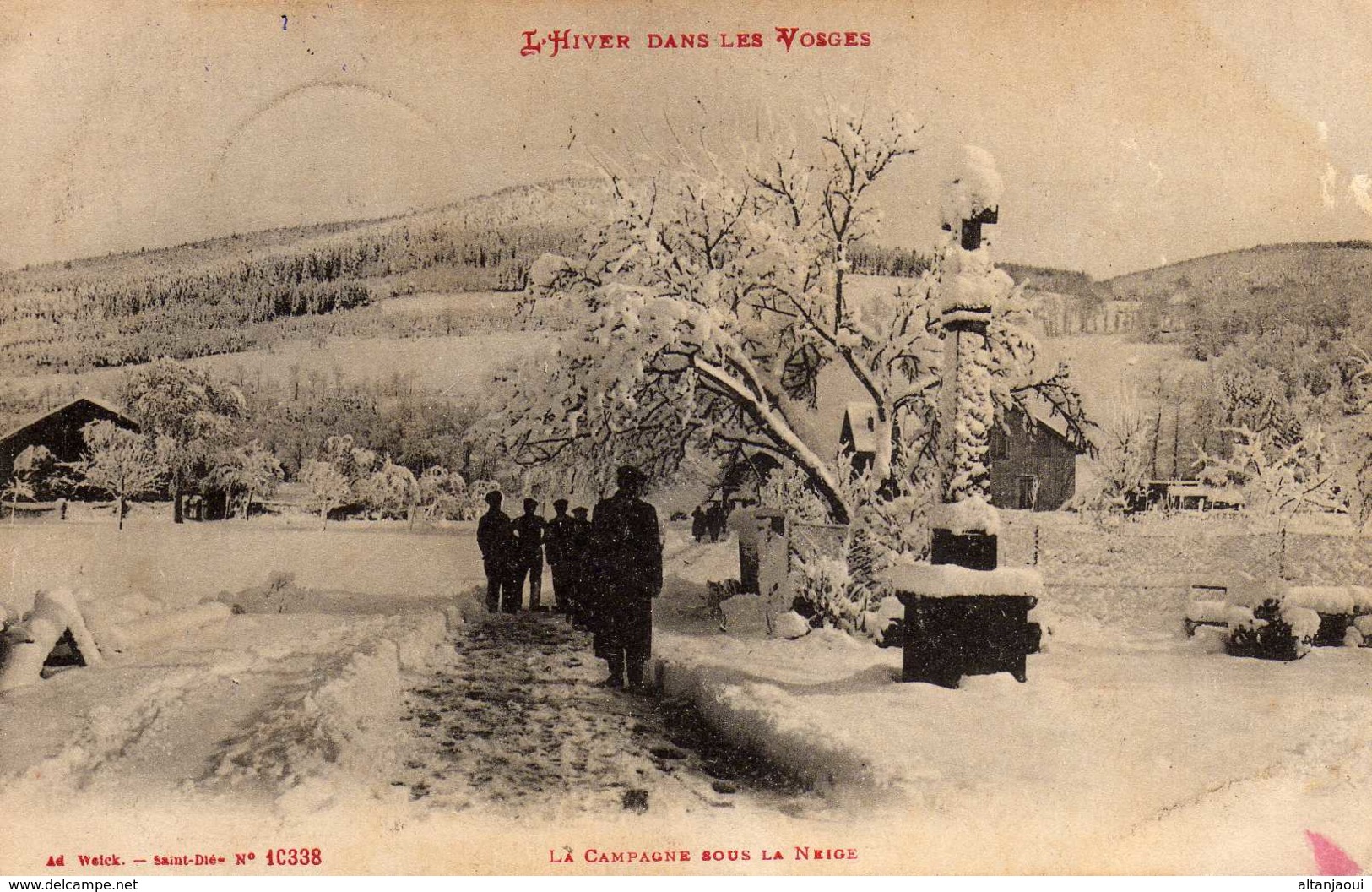 L'HIVER DANS LES VOSGES-  621(2)  1/5 - La Campagne Sous La Neige. 1915. - Sonstige & Ohne Zuordnung