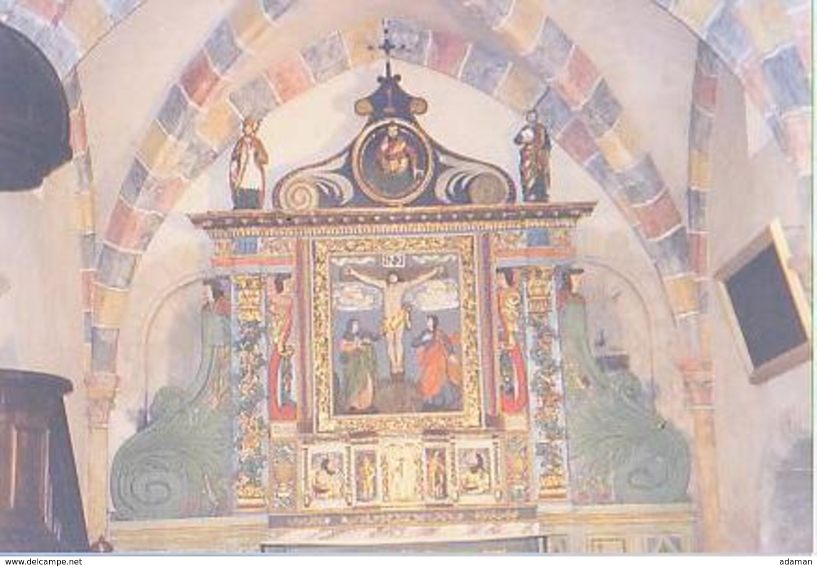 Curemonte   H173          ( Photo, Rétable, Intérieur De L'église 2002 ) - Otros & Sin Clasificación