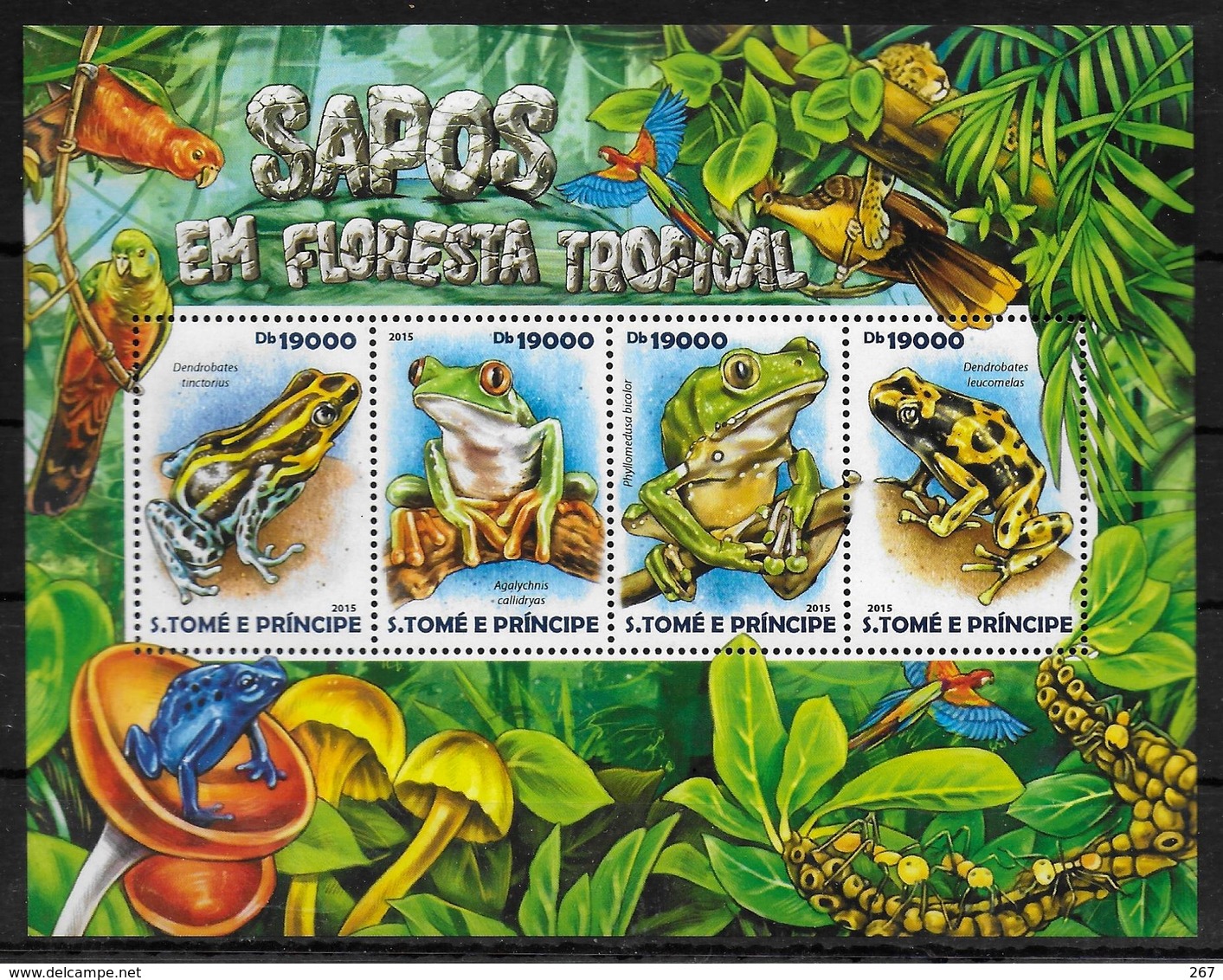 SAINT THOMAS ET PRINCE  Feuillet N° 4927/30 * *  ( Cote 12e ) Grenouilles De La Foret Tropical - Kikkers