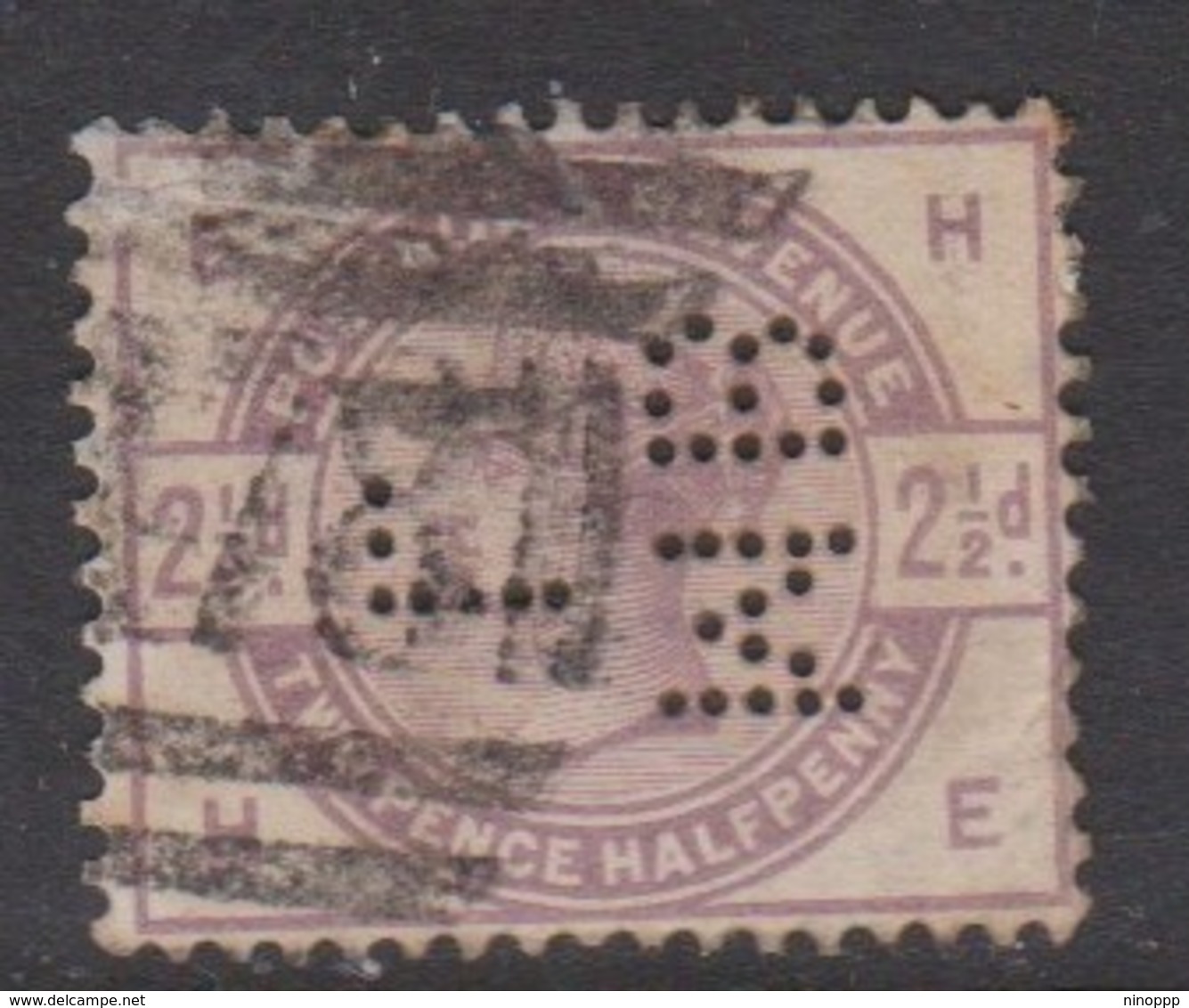 Great Britain SG 190 1883 2.5d Lilac, Perfin, Used - Used Stamps