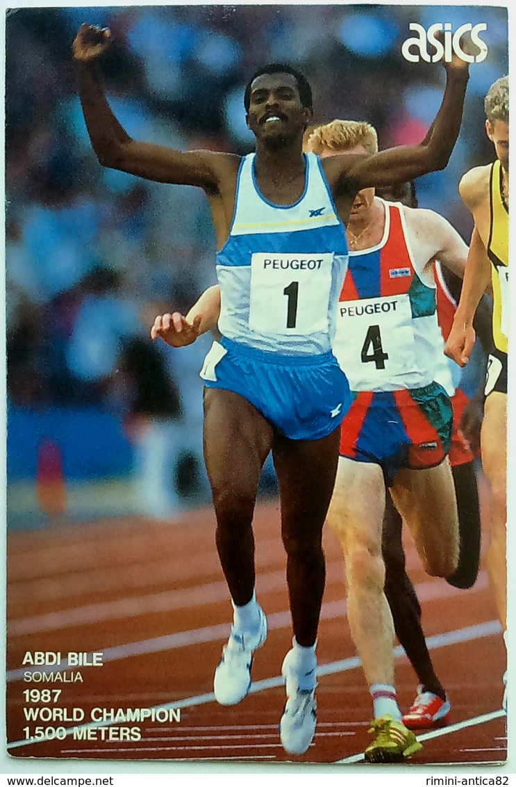 Abdi Bile, Somalia - 1987 World Champion 1500 Meters - Asics - Atletiek