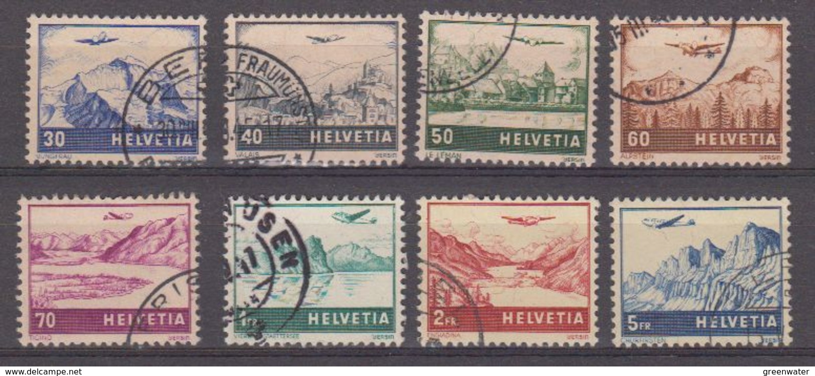 Switzerland 1941 Flugpost / Airmail 8v Used (42440C) - Ongebruikt