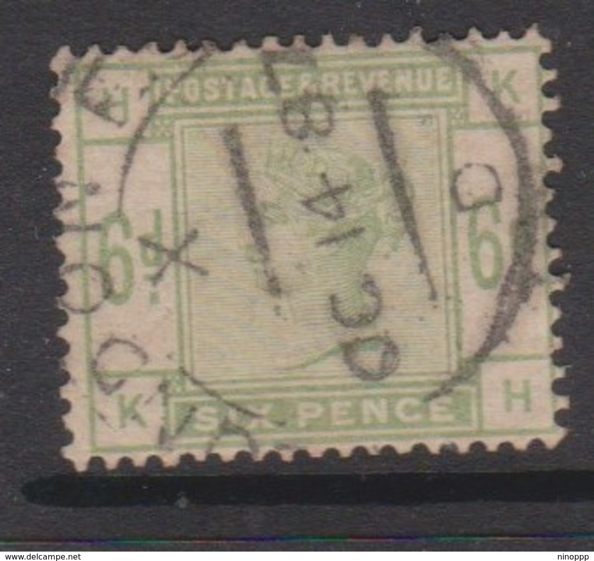 Great Britain SG 194 1883 6d Dull Green, Used - Used Stamps