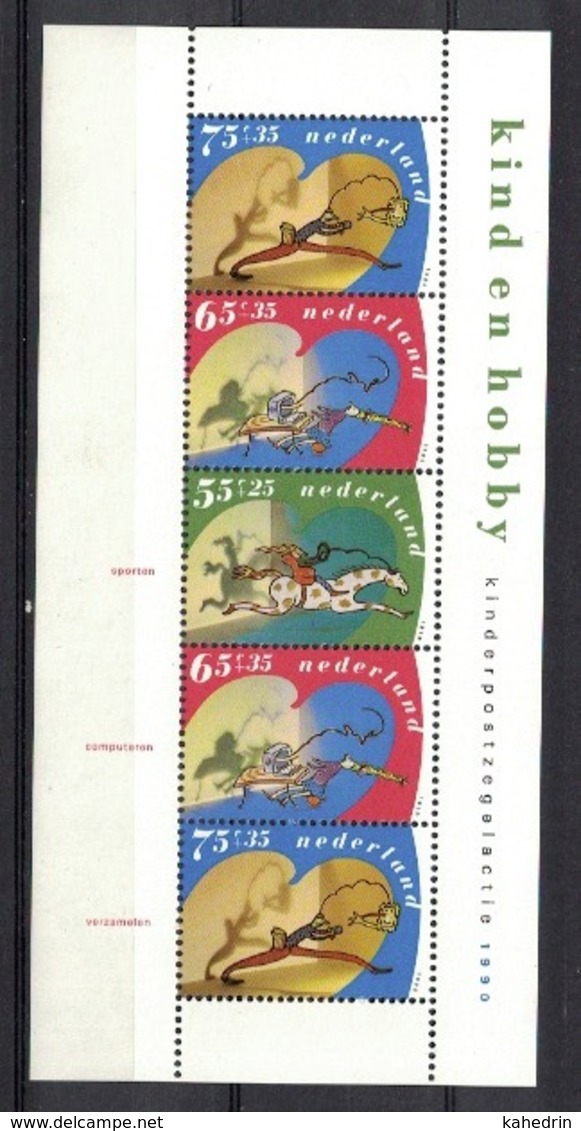 Nederland Pay Bas Olanda Netherlands 1990, Kinderzegels Child Welfare Hobby  **, MNH, S/S - Ongebruikt