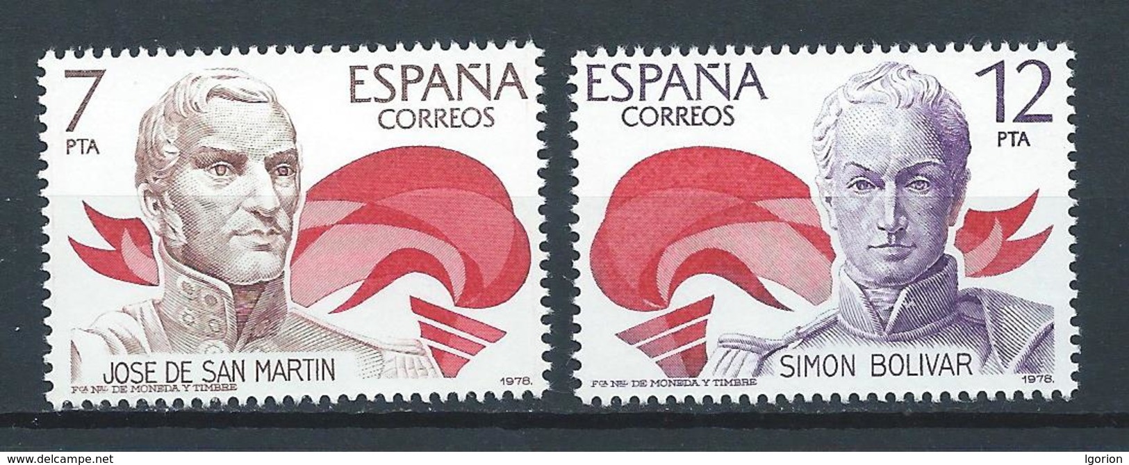 ESPAÑA 1978 - ED. 2489/2490 ** AMERICA - ESPAÑA - Neufs