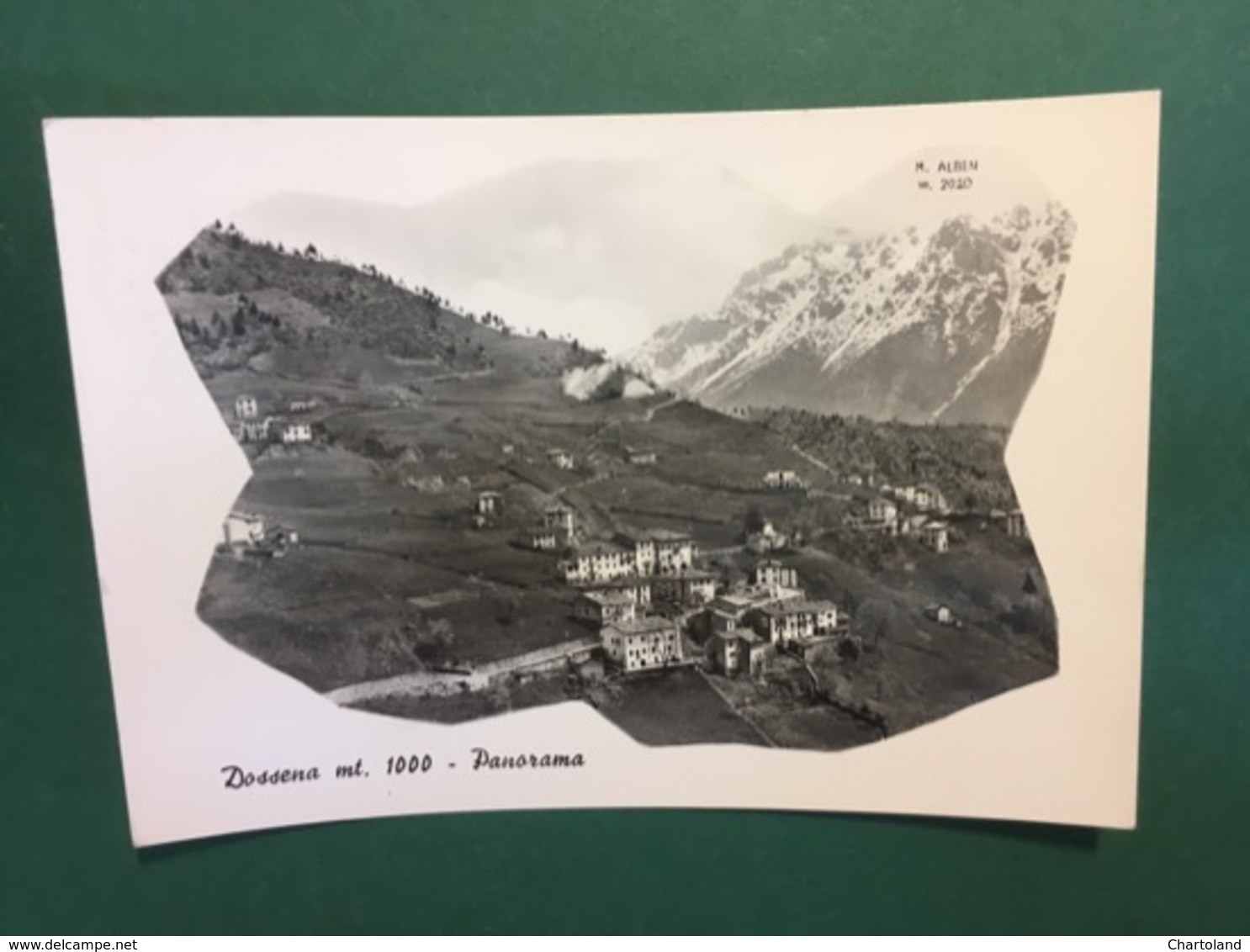 Cartolina Dossena Mt. 1000 - Panorama - 1955 - Bergamo