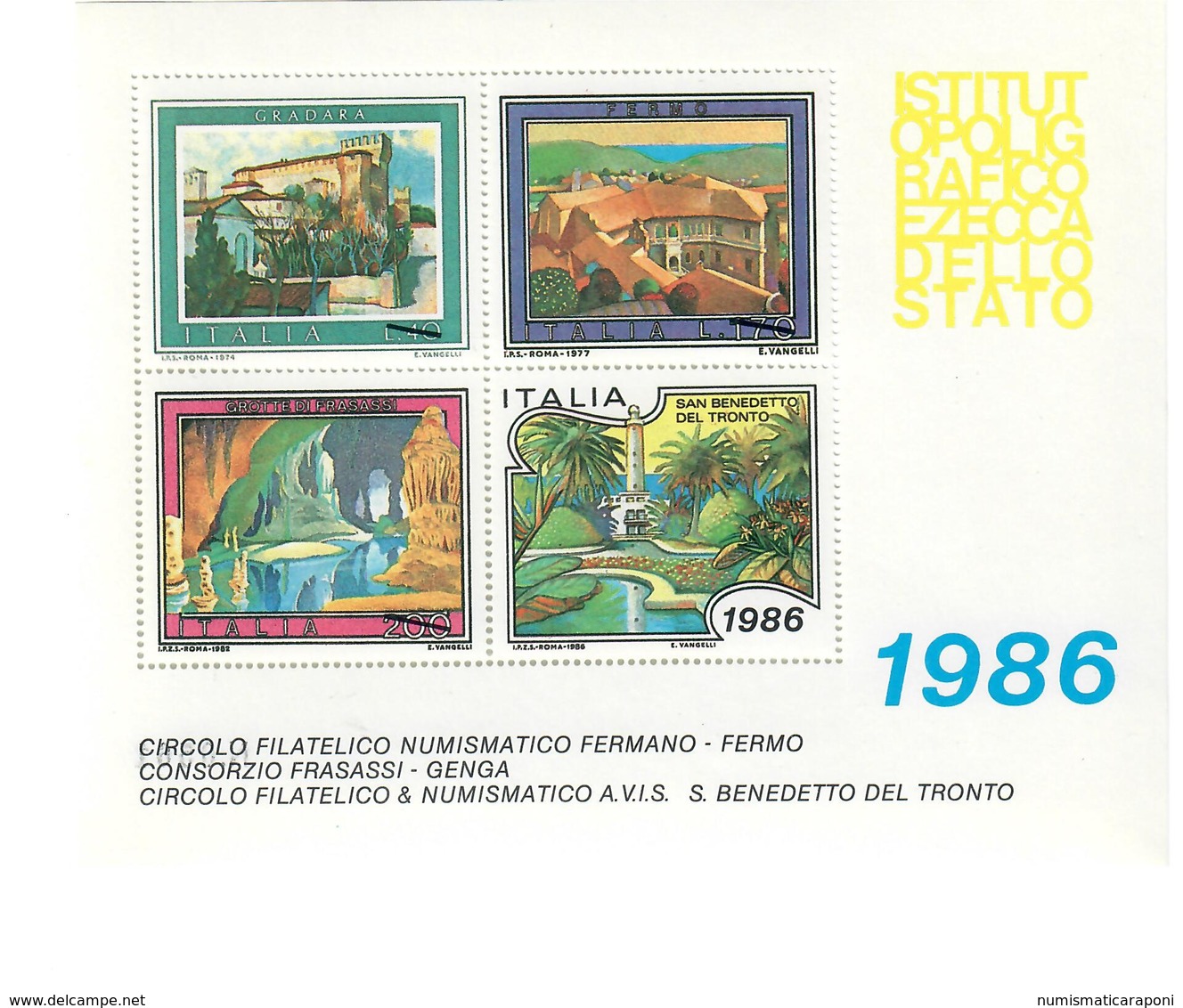 Erinnofilo San Benedetto Del Tronto 1986 Nuovo Cod.fra.1185 - 1981-90: Usati