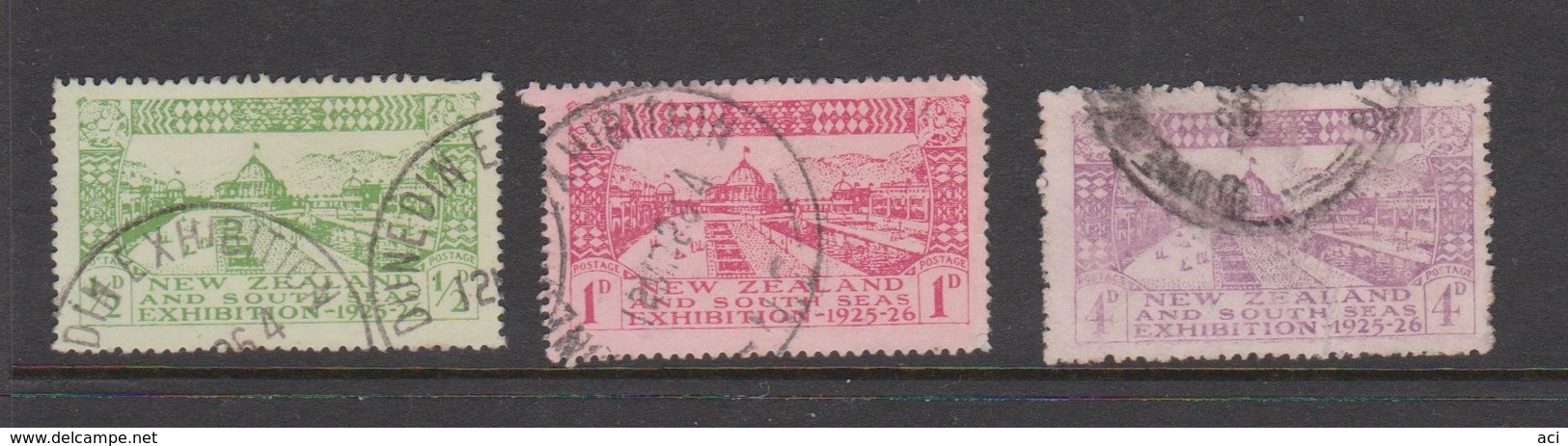 New Zealand SG 463-465 1925 Dunedin Exhibition Used Set, - Oblitérés