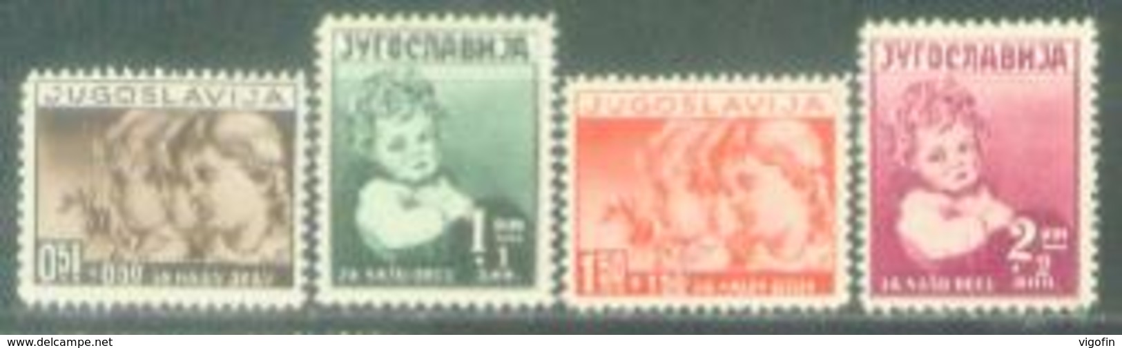 YU 1938-350-3 CHILDREN, YUGOSLAVIA, 4v, * - Ungebraucht