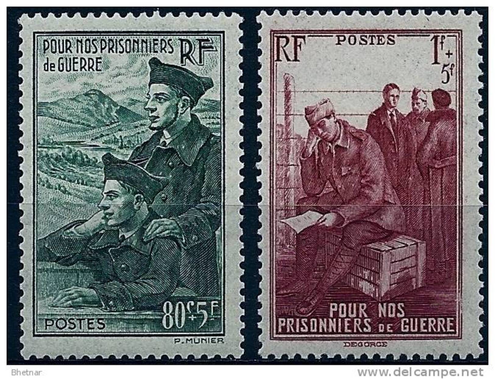 FR YT 474 & 475 " Au Profit Des Prisonniers De Guerre " 1941 Neuf** - Unused Stamps