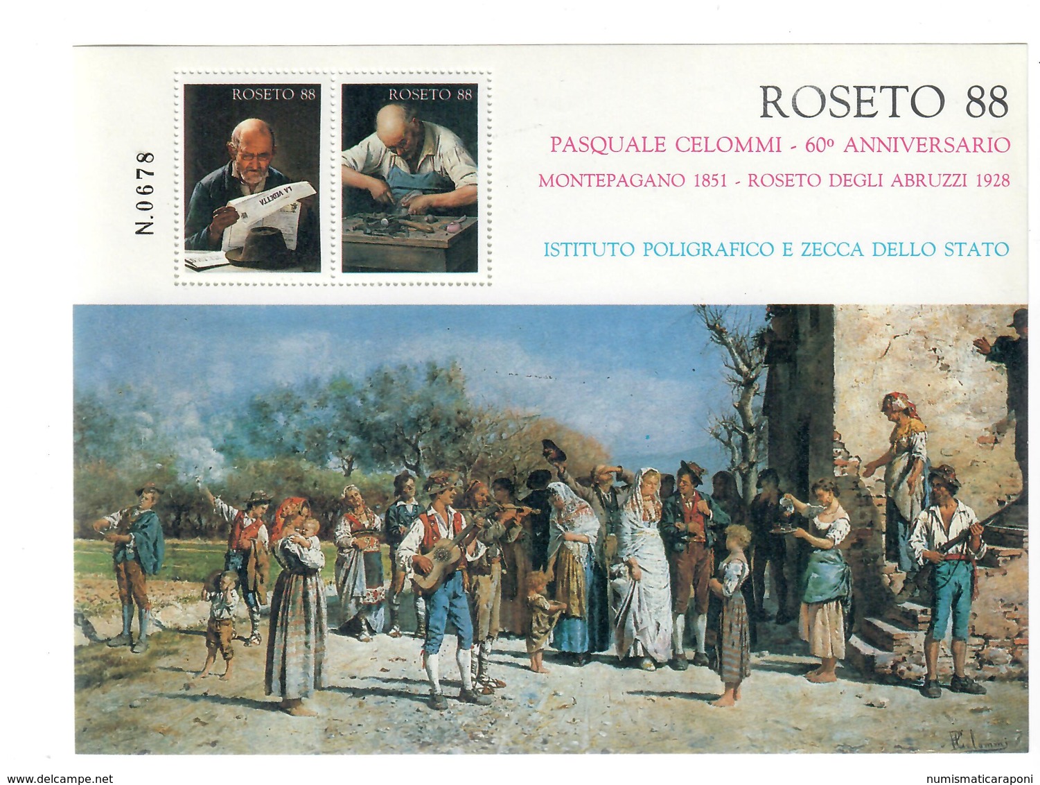 Erinnofilo Roseto 1988 Nuovo Cod.fra.1188 - 1981-90: Usati