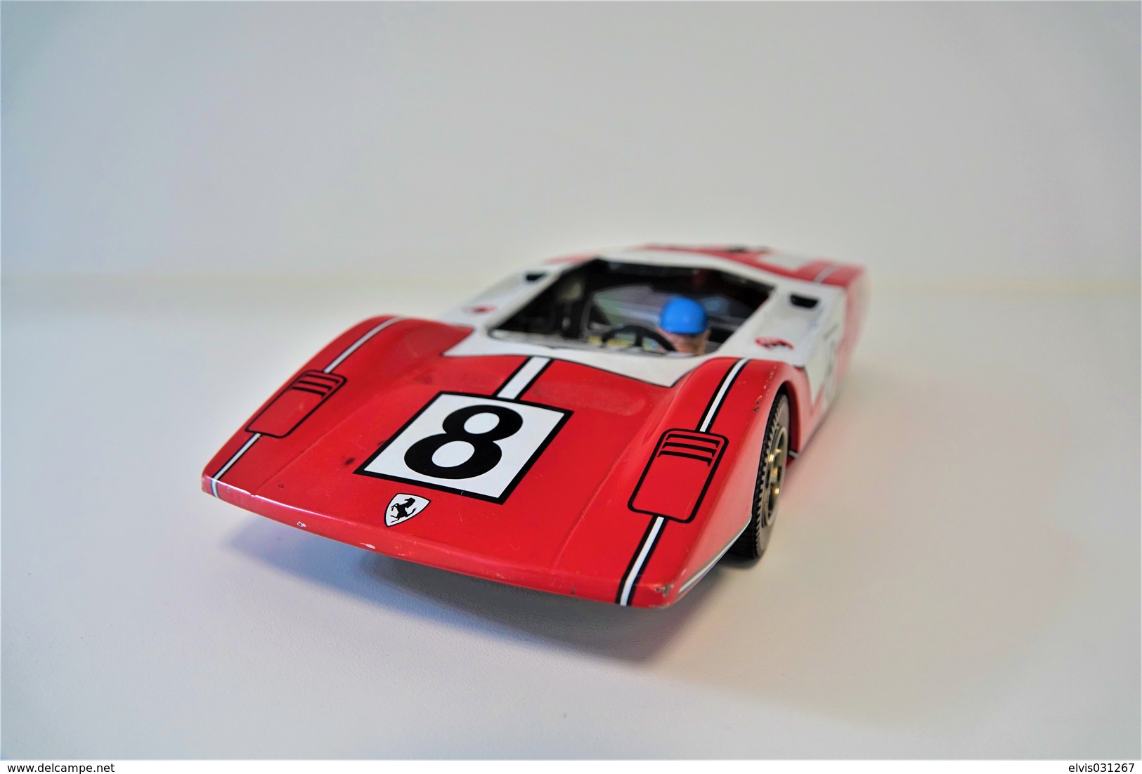 Vintage TIN TOY FERRARI 512S : Maker Joustra - 27cm/12" - FRANCE - 1960-70's - - Collectors E Strani - Tutte Marche