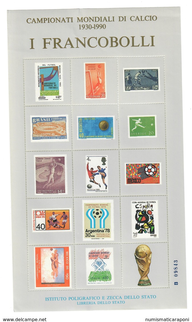 Erinnofilo Campionati Mondiali Di Calcio 1930 1990 Nuovo Lievi Pieghe Cod.fra.1190 - 1981-90: Used