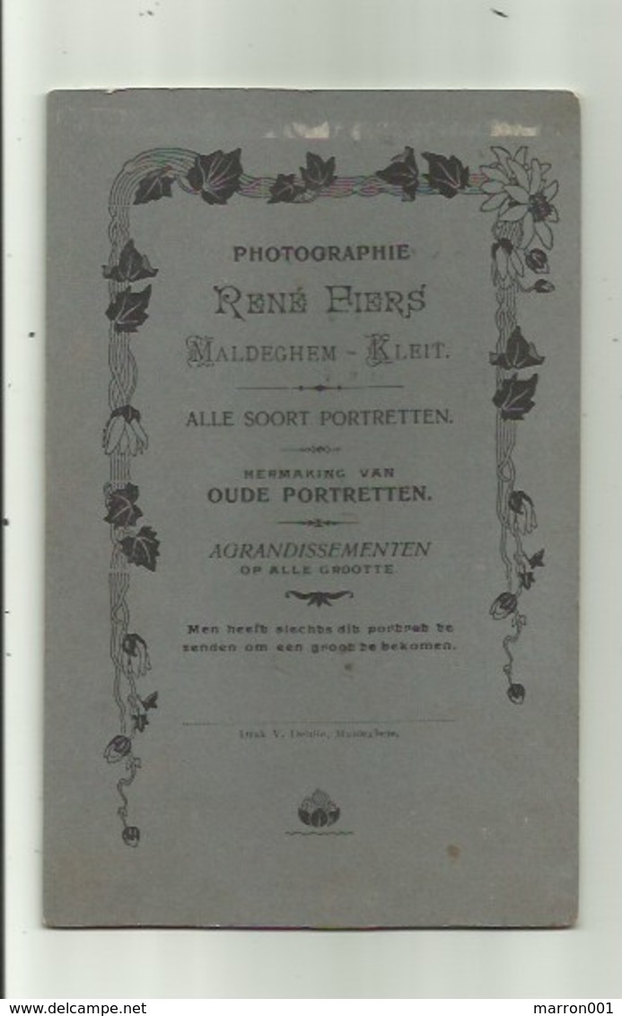 Maldegem - Kleit  - Photografie Op Karton  - René Fiers - Oud (voor 1900)