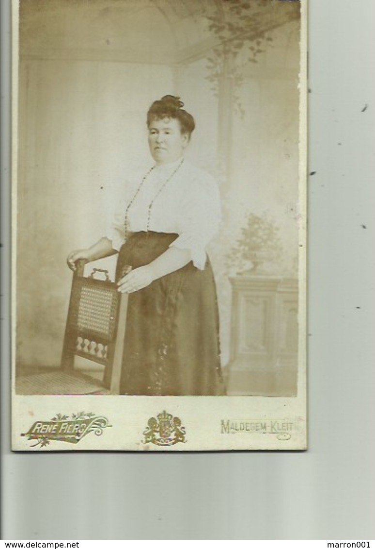 Maldegem - Kleit  - Photografie Op Karton  - René Fiers - Oud (voor 1900)