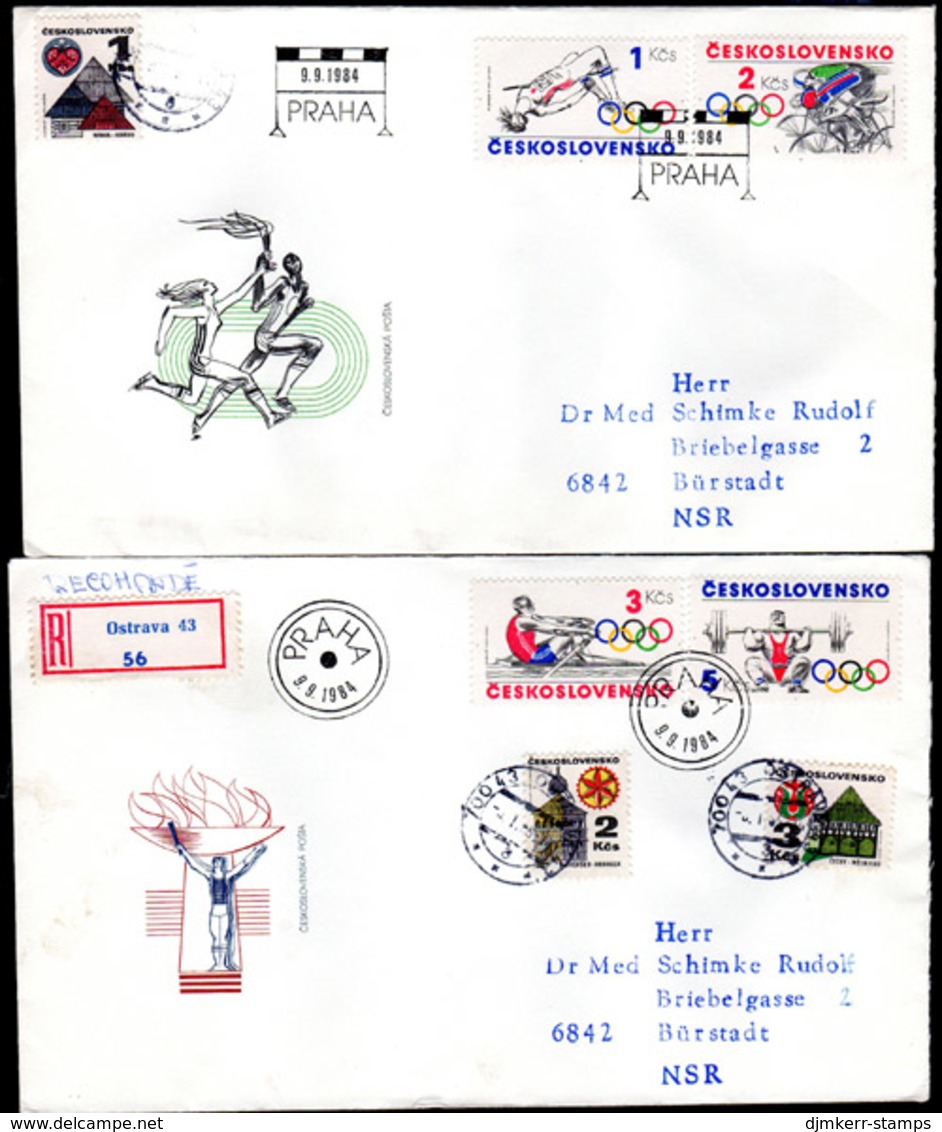 CZECHOSLOVAKIA 1984 Olympic Movement FDC.  Michel 2782-84 - FDC