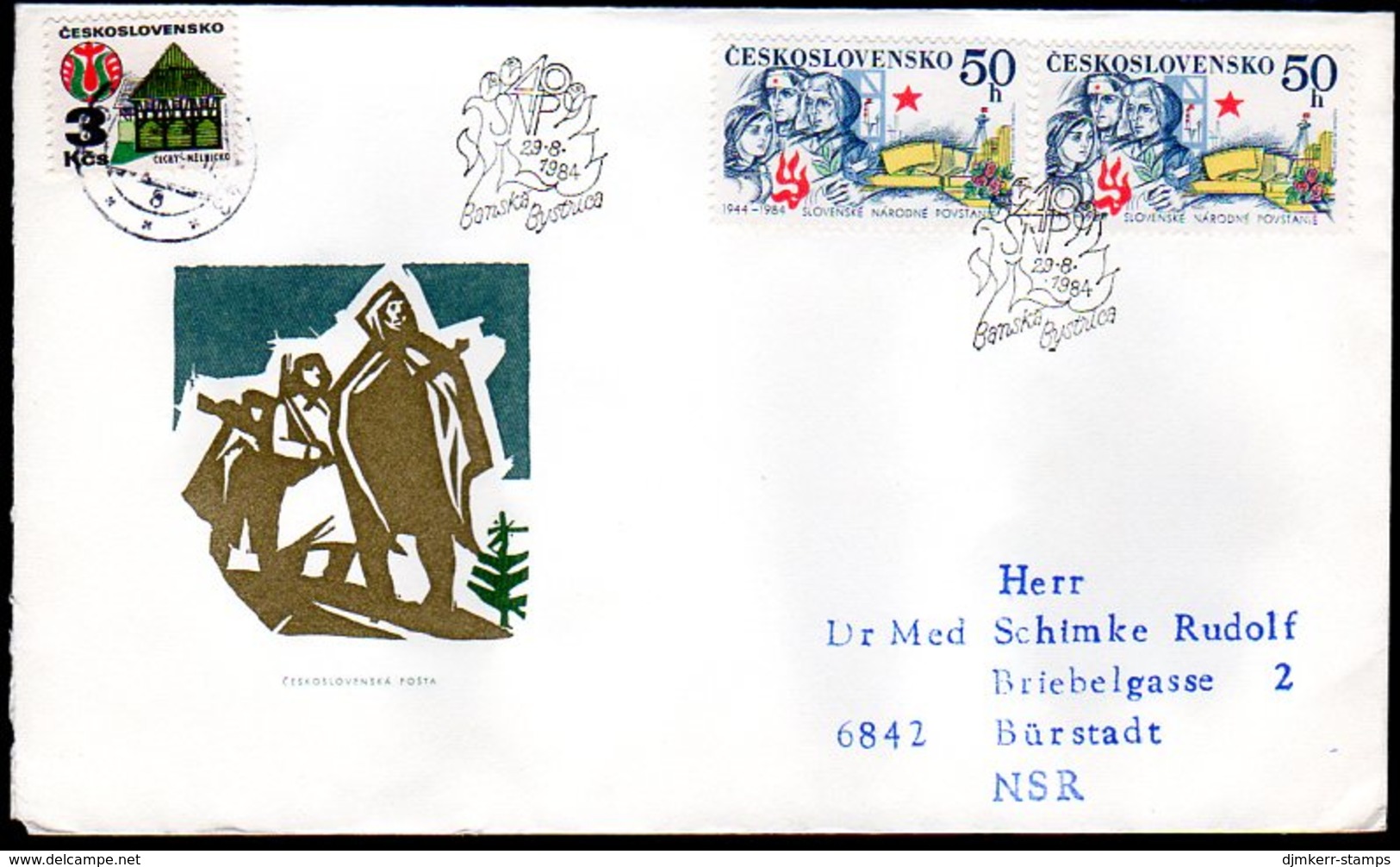 CZECHOSLOVAKIA 1984 Slovak National Rising FDC.  Michel 2780 - FDC