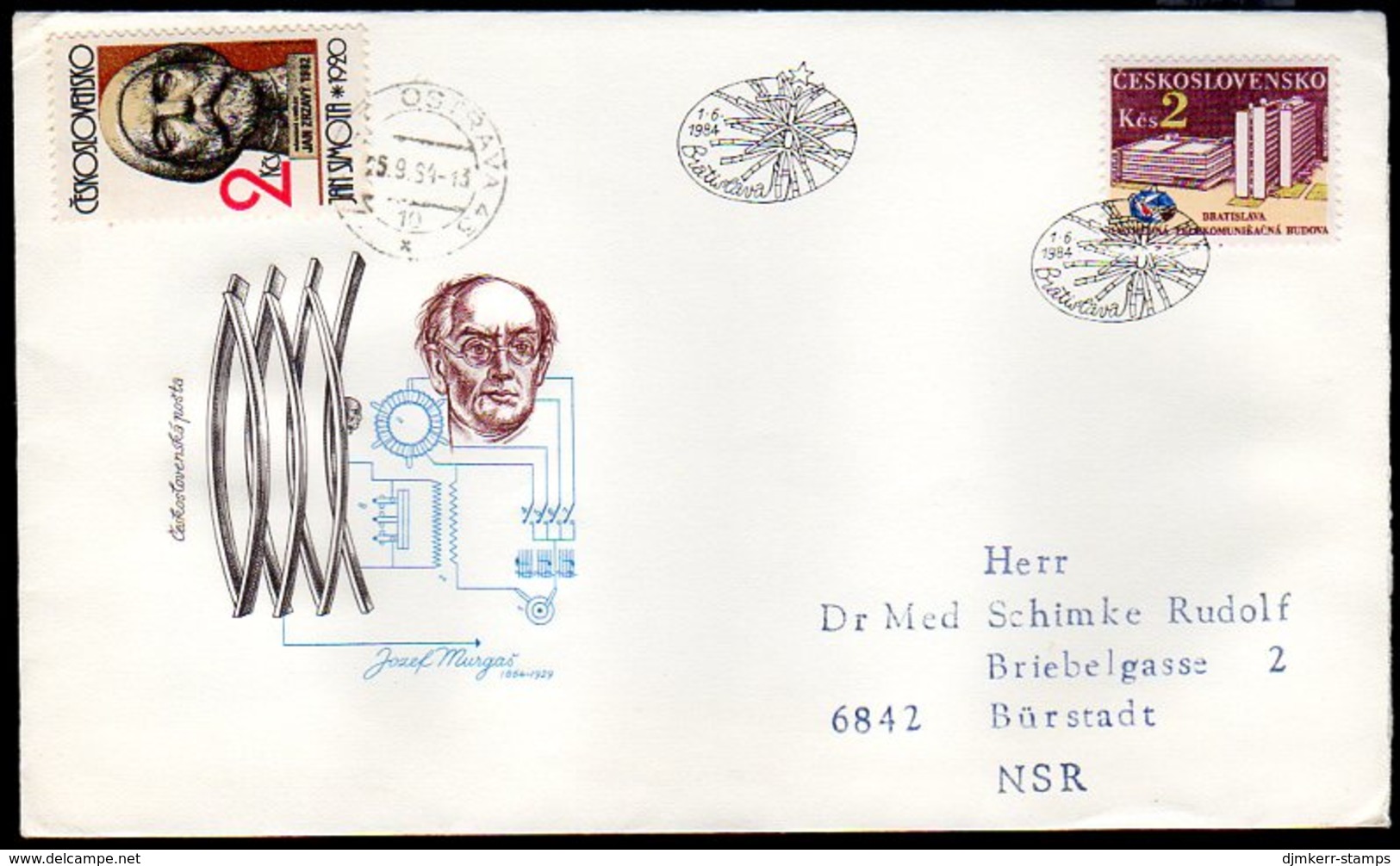 CZECHOSLOVAKIA 1984 Central Telephone Office FDC.  Michel 2769 - FDC