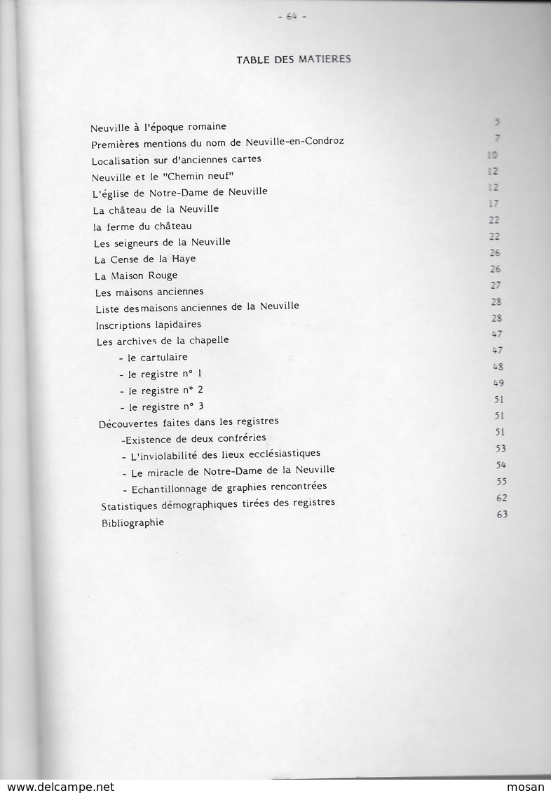 L'histoire De Neuville-en-Condroz. Fernand Dessente. Patrimoine Régional. Neupré. Province Liège - Belgique