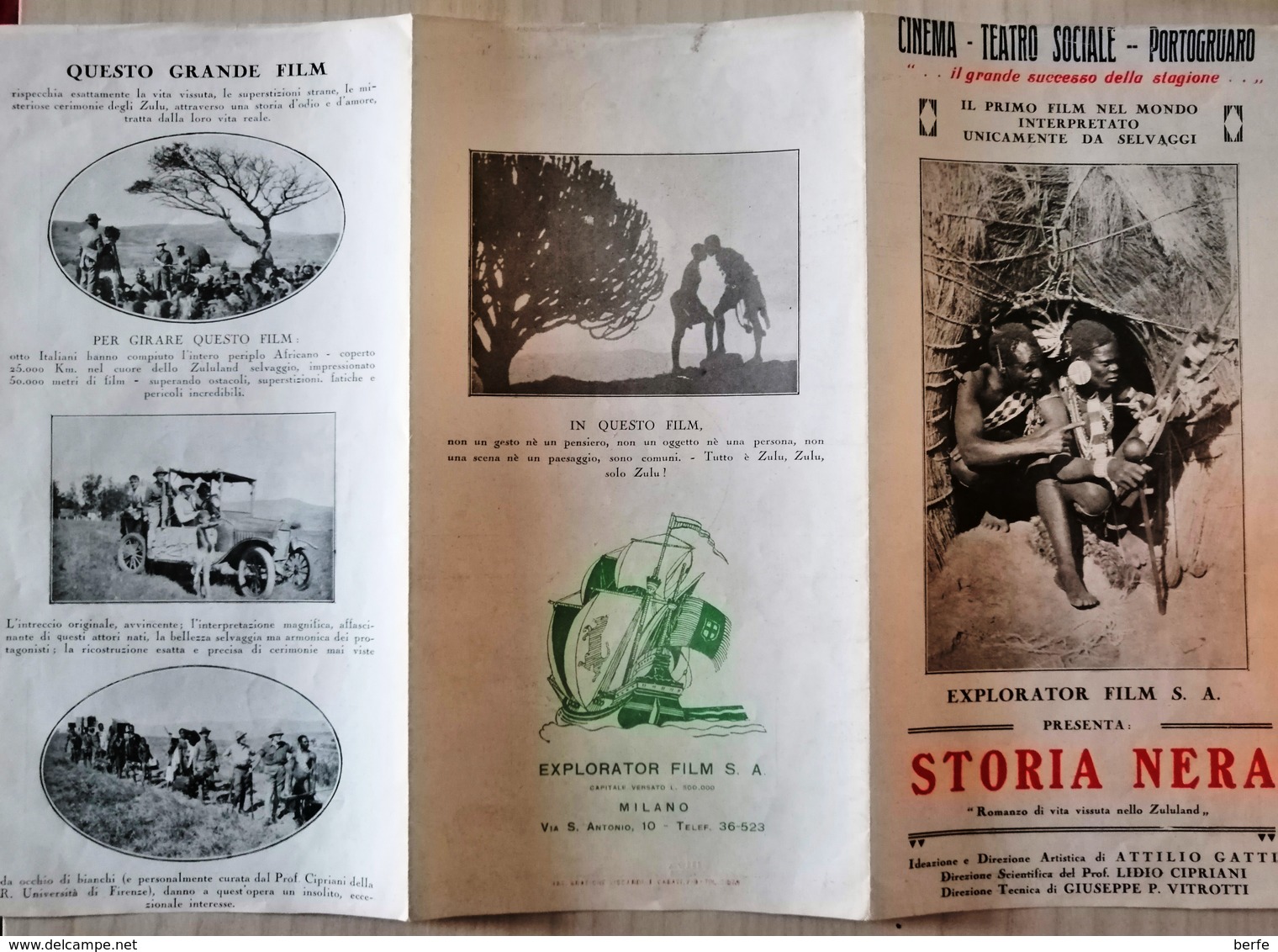 STORIA NERA - Brochure Originale - Explorator Film - Silet Movie - Cinema Muto - Pubblicitari