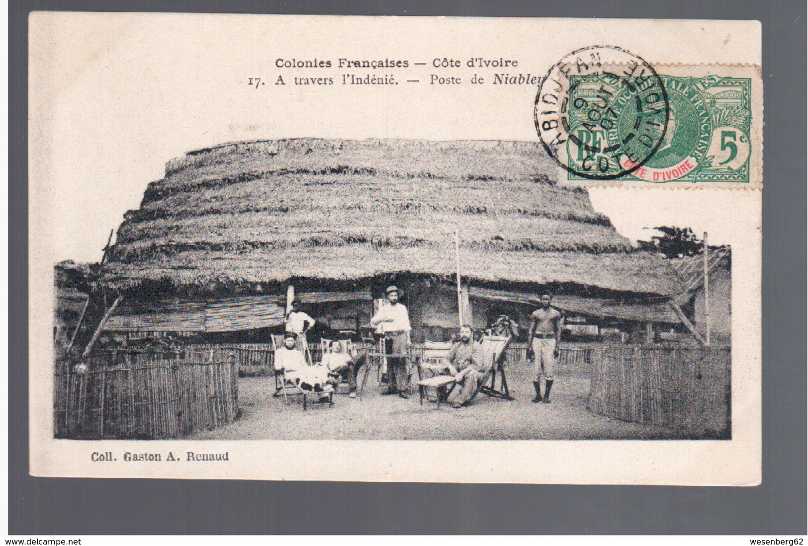 Cote D'Ivoire Poste De Niabley 1907 OLD POSTCARD - Côte-d'Ivoire