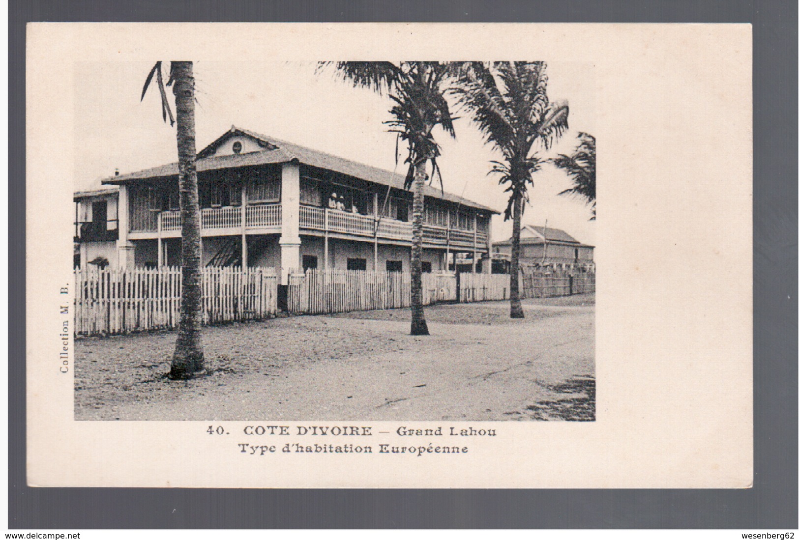 Cote D'Ivoire Grand Lahou Type D'habitation Europeenne Ca 1910 OLD POSTCARD - Côte-d'Ivoire