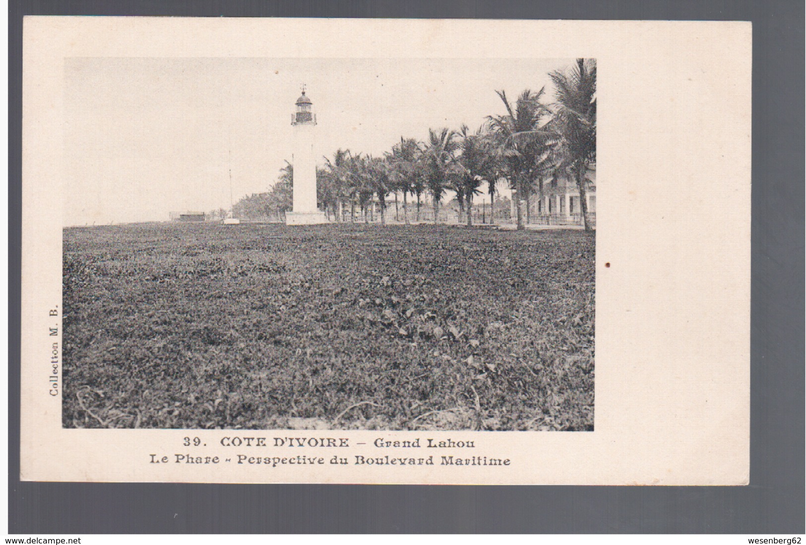 Cote D'Ivoire Grand Lahou Le Phare - Perspective Du Boulevard Maritime Ca 1910 OLD POSTCARD - Côte-d'Ivoire