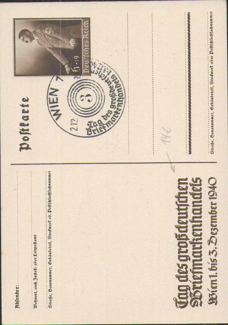 Ritterkreuz, Es Kann Nur Einer Siegen, Tag Des Großdeutschen Briefmarkenhandel 1940, Propaganda-Postkarte, Drittes Reich - War 1939-45