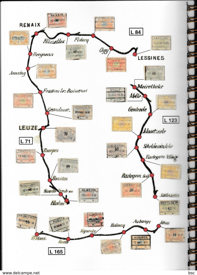 BELGIUM RAILWAYS Cancellations " The Large Rectangles" Type (1890-1914) Bilingual F-NL Fully Illustrated In Colour 123pp - Eisenbahnen