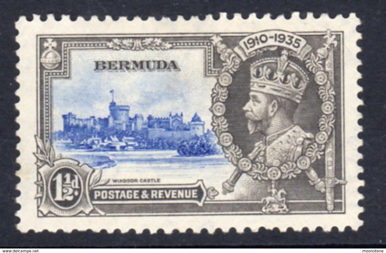 Bermuda GV 1935 Silver Jubilee 1½d Value, Hinged Mint, SG 95 (A) - Bermuda