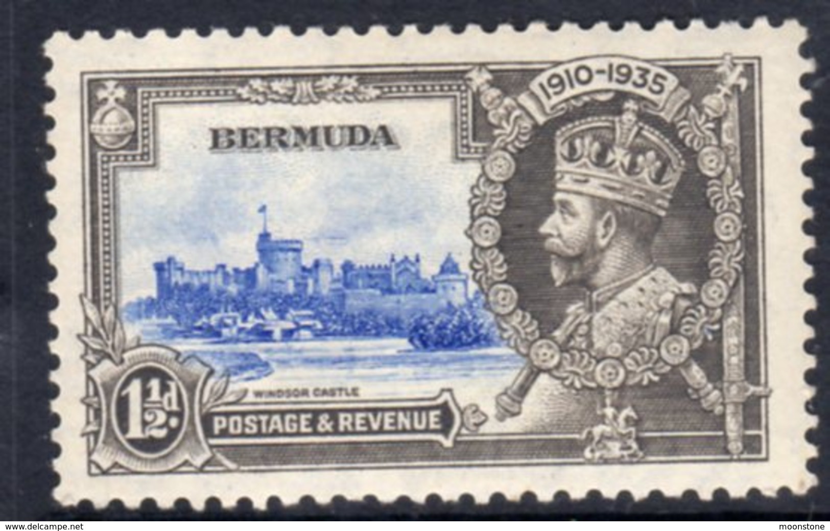 Bermuda GV 1935 Silver Jubilee 1½d Value, Hinged Mint, SG 95 (A) - Bermuda