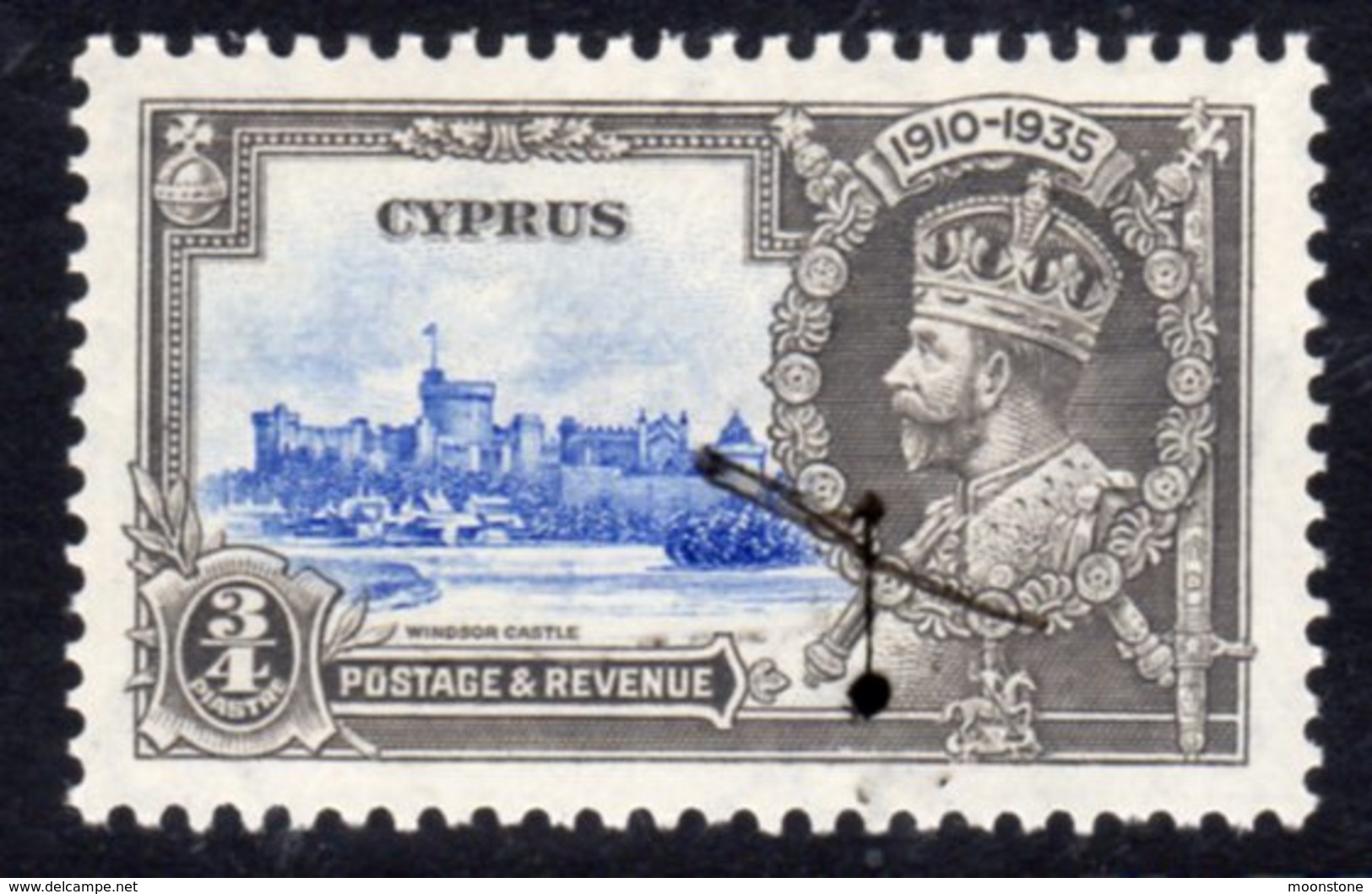 Cyprus GV 1935 Silver Jubilee ¾ Pi. Value Hinged Mint, SG 144 (A) - Zypern (...-1960)