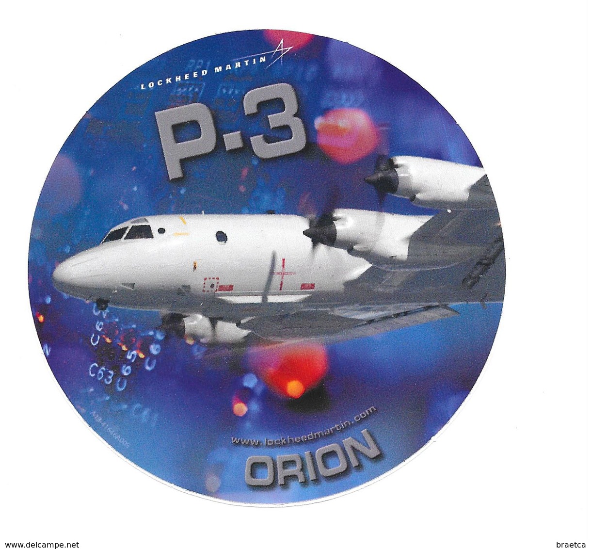 Autocollant P-3 - Orion - Lockheed Martin - Aviation