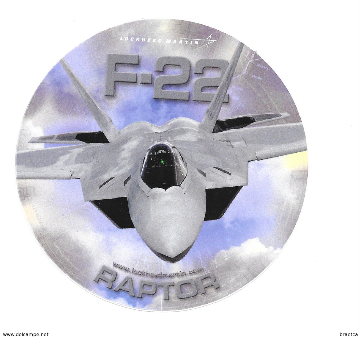 Autocollant F-22 - Raptor - Lockheed Martin - Aviation