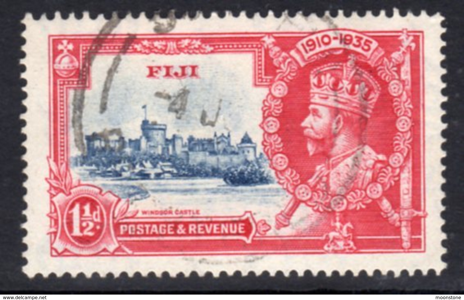 Fiji GV 1935 Silver Jubilee 1½d Value, Used, SG 242 (A) - Fiji (...-1970)