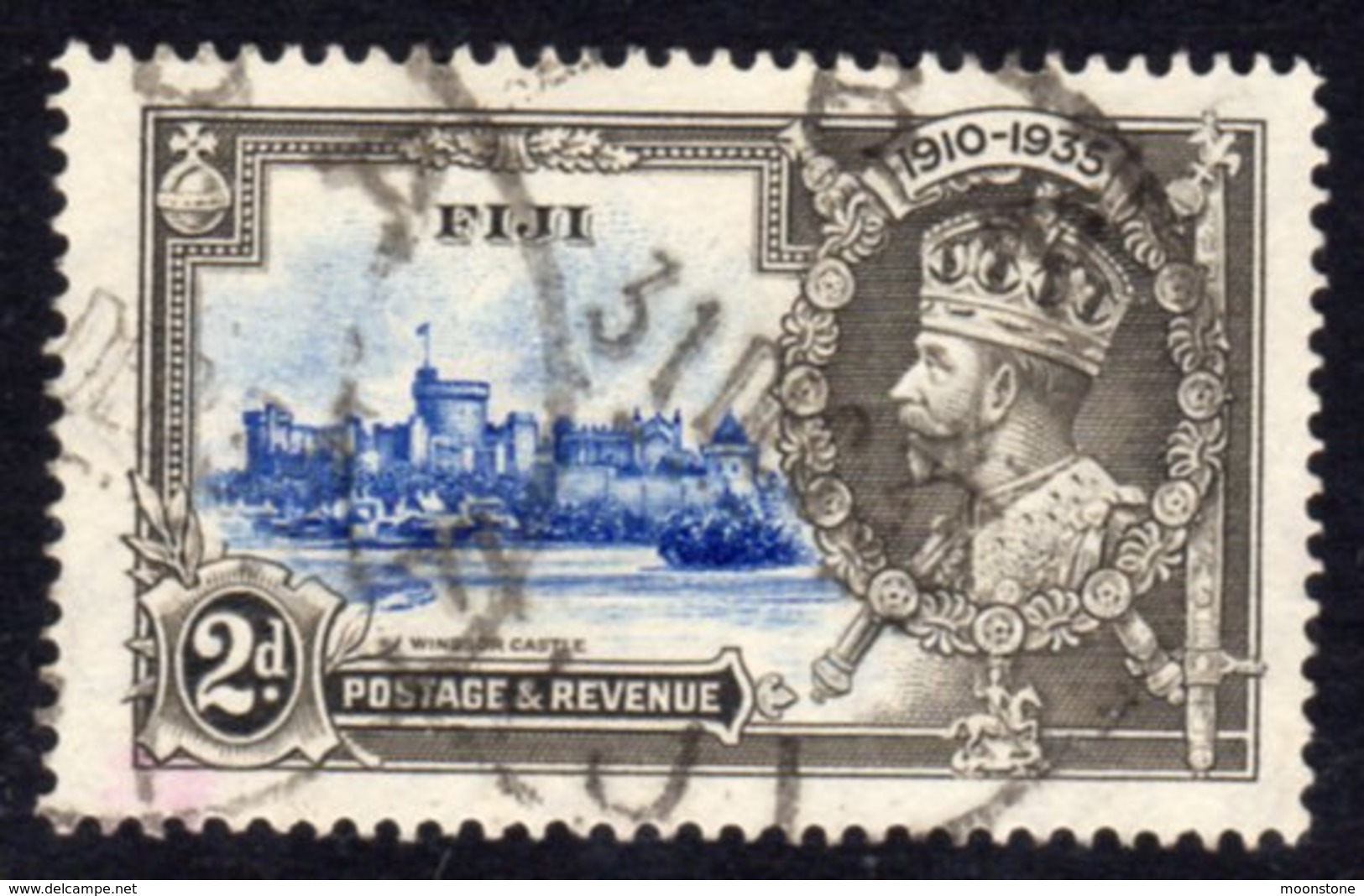 Fiji GV 1935 Silver Jubilee 2d Value, Used, SG 243 (A) - Fiji (...-1970)