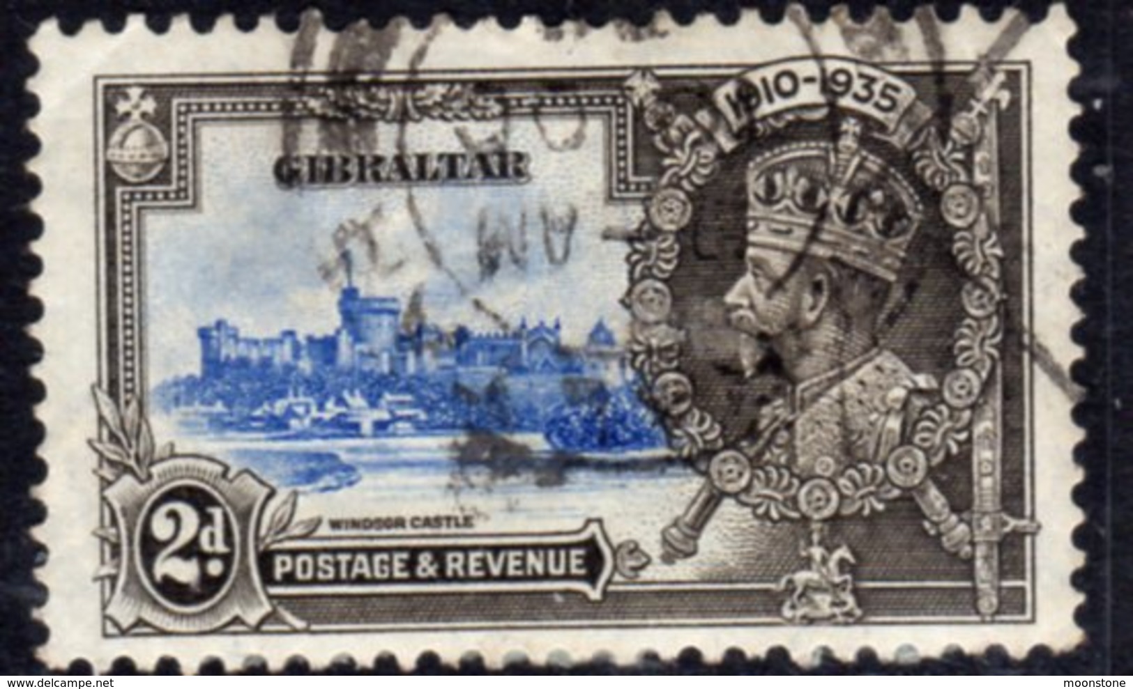 Gibraltar GV 1935 Silver Jubilee 2d Value, Used, SG 114 (A) - Gibraltar