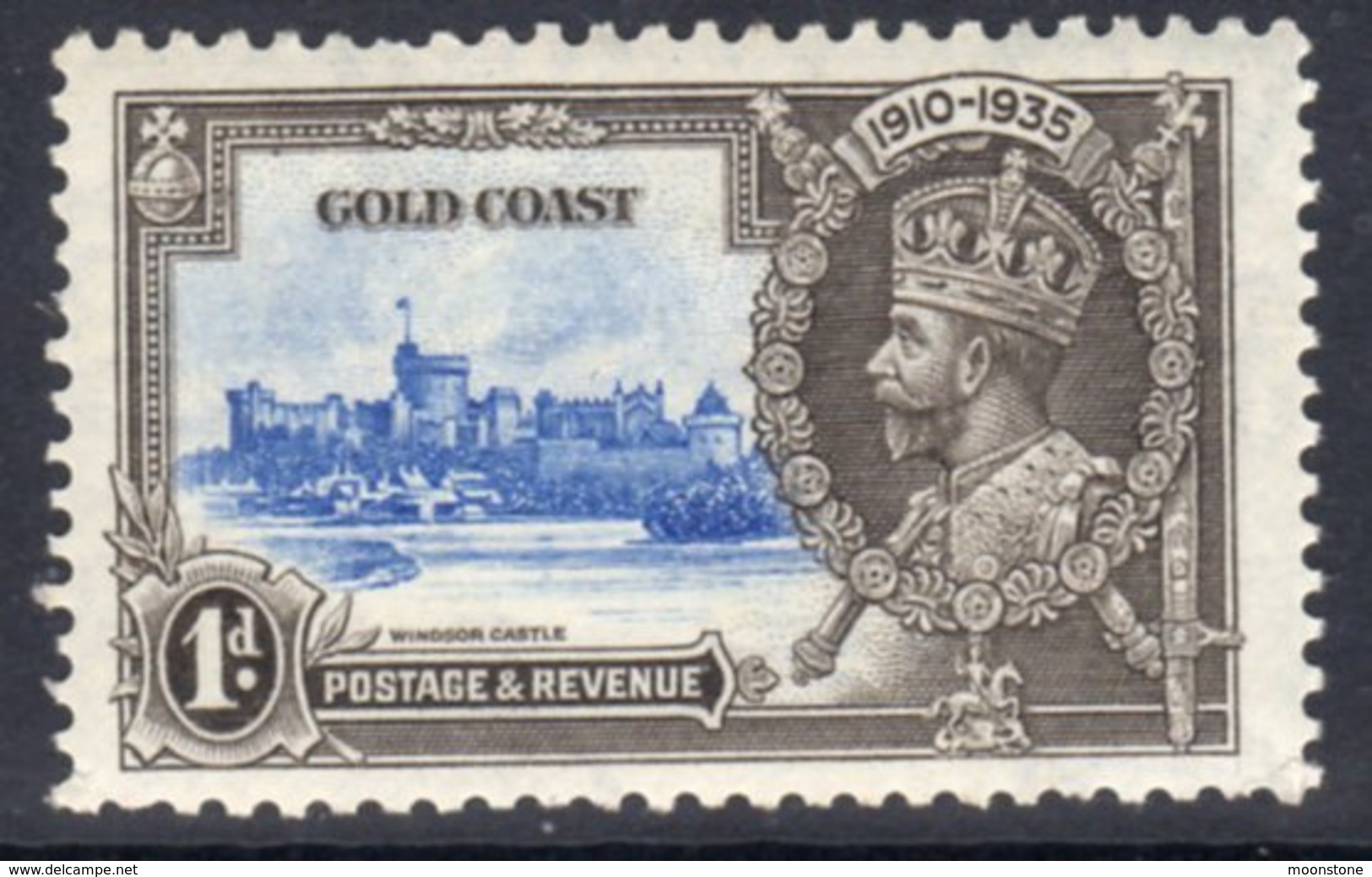 Gold Coast GV 1935 Silver Jubilee 1d Value, Hinged Mint, SG 133 (A) - Gold Coast (...-1957)