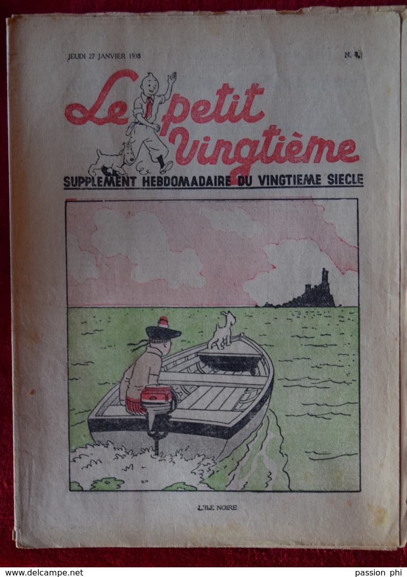 BD HERGE "Le Petit Vingtième" TINTIN QUICK ET FLUPKE JO ET ZETTE ..27.01.1938 N°4 ETAT CORRECT - Hergé