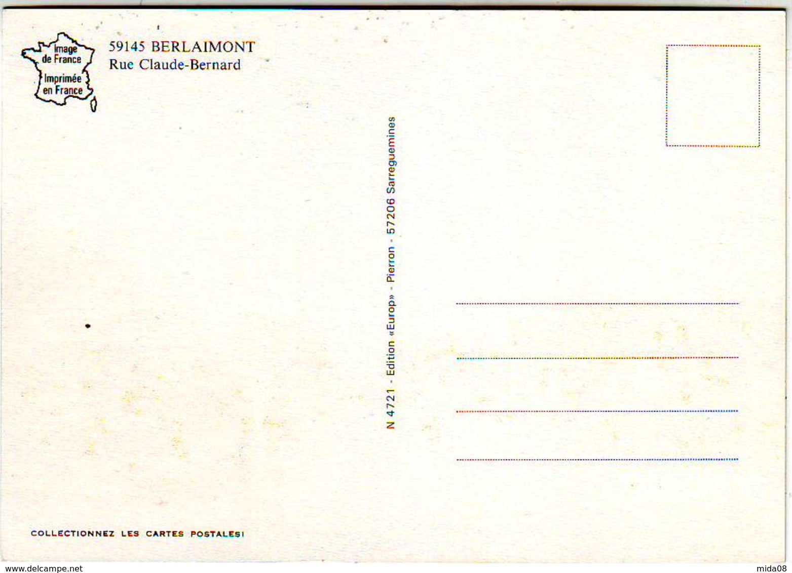 59. BERLAIMONT . RUE CLAUDE BERNARD . ANIMEE . 2 CV . - Berlaimont